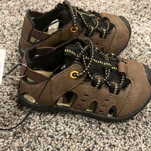 Falls Creek Toddler Boys Rogue River Sandals - Brown, Size 12 NWT
